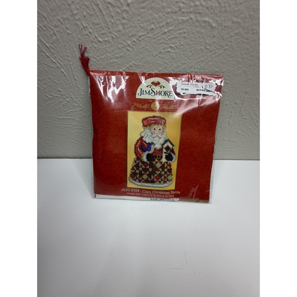 Jim Shore JS20-3104 Cross Stitch Kit Cozy Christmas Santa Holiday Winter Red